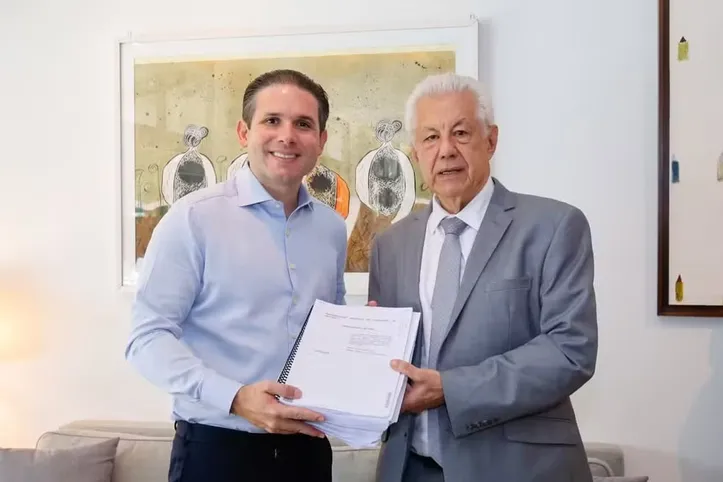 Presidente da Câmara, Hugo Motta, e deputado federal Arlindo Chinaglia