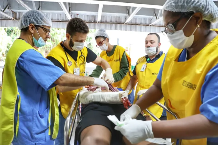 Sesab faz simulação para situações de emergência durnate o Carnaval