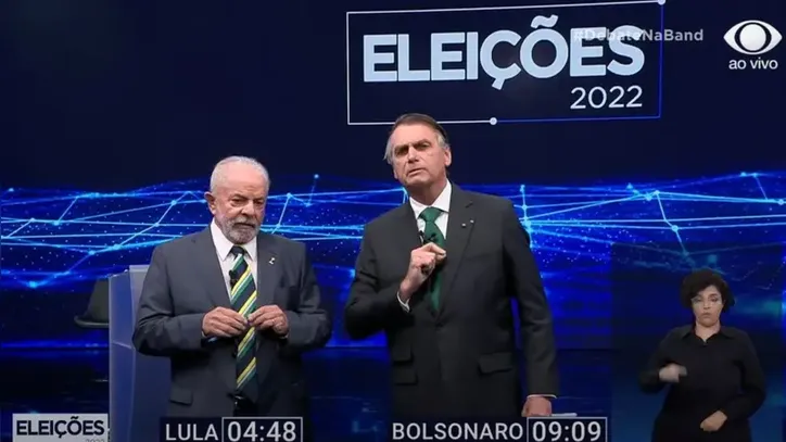 Lula e Bolsonaro nas eleições de 2022