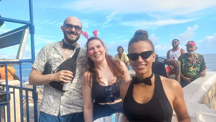 Raquel, 34 anos, contadora, do Rio Grande do Sul e amigos