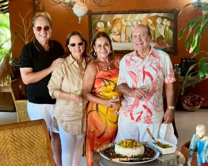 Jadelson e Tânia Andrade, e os anfitriões Isabel e Jurandir