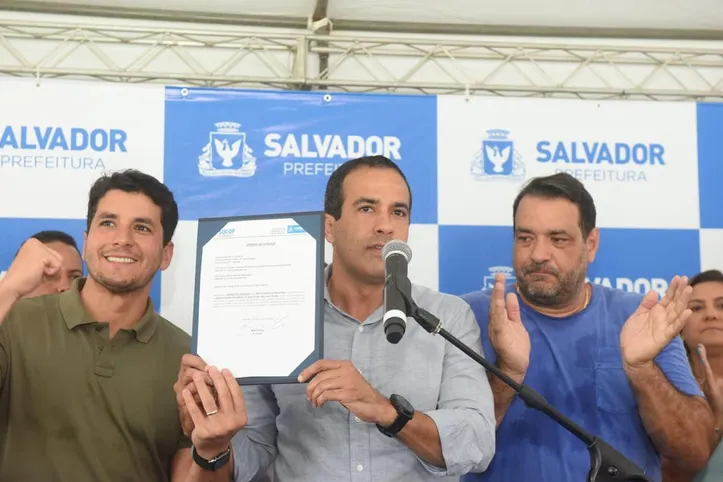 Bruno Reis e o deputado Alan Sanches e o vereador Duda