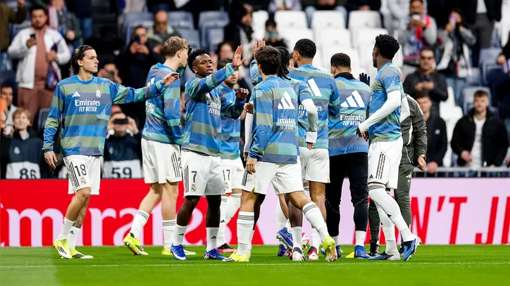 Time do Real Madrid em aquecimento