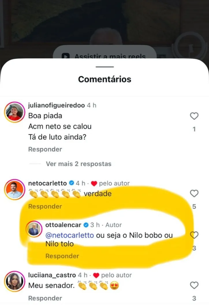 Imagem ilustrativa da imagem Otto reage a provocações e alfineta Marcelo Nilo: “Bobo ou tolo”?