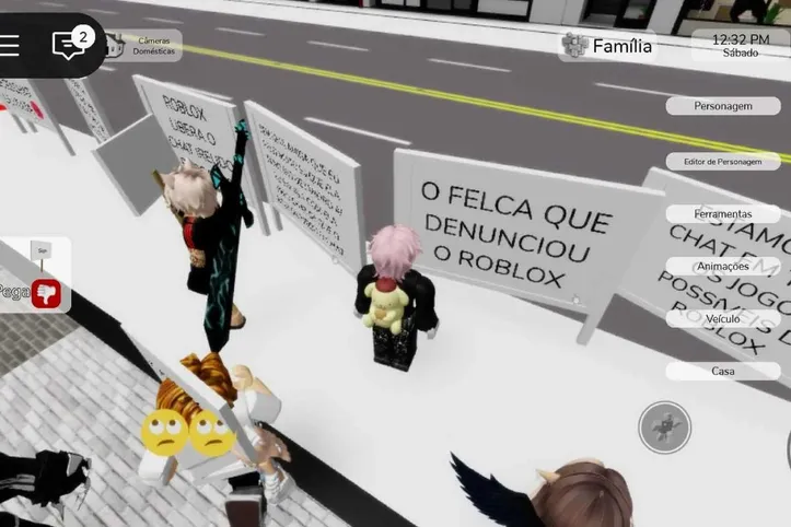 Imagem ilustrativa da imagem Roblox: proibição de chat gera protesto de crianças e ataques a Felca