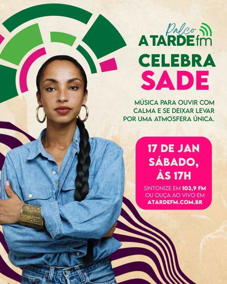 Imagem ilustrativa da imagem Sade é a atração do Palco A TARDE FM