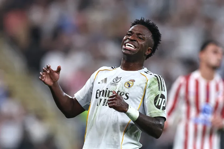 Vinicius Junior em campo pelo Real Madrid