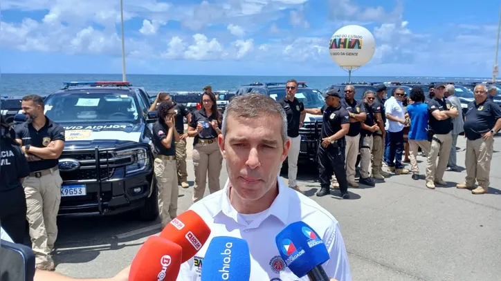 Secretário Marcelo Werner durante conversa com jornalistas