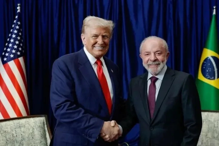 Presidente Lula (Brasil) e presidente Trump (EUA)
