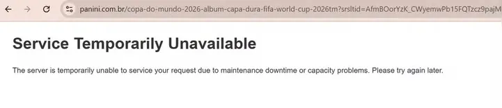 Site da Panini apresenta instabilidade após lançamento de álbum
