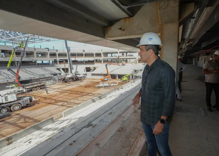 Imagem ilustrativa da imagem Arena Multiuso de Salvador já está com mais de 60% das obras concluídas