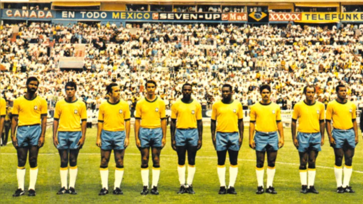 Transmissão colorida e ao vivo da Seleção Brasileira na Copa de 1970