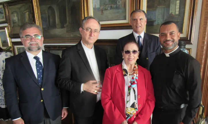 Norma Martins, Mauricio Corrêa da Veiga, Cardeal Dom Sergio da Rocha, Ibsen Noronha e Padre Hermano