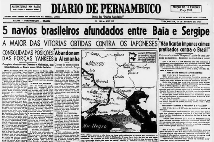 Imagem ilustrativa da imagem Ataques a navios na Bahia colocaram Brasil na 2ª Guerra Mundial