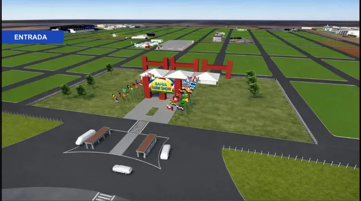 Projeção da entrada da Bahia Farm Show