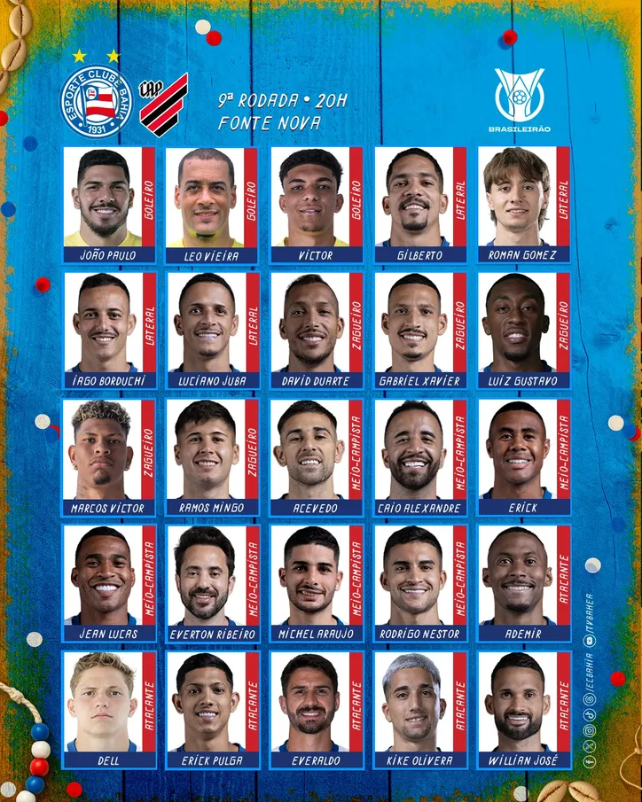 Imagem ilustrativa da imagem Bahia terá desfalque de última hora contra o Athletico; saiba quem