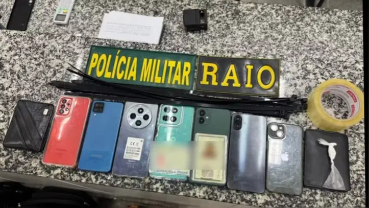 Itens apreendidos durante a operação