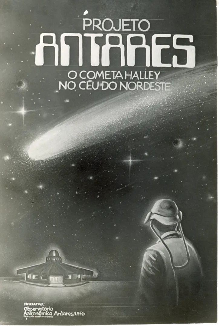 Panfleto com campanha do Antares para a espera do Halley