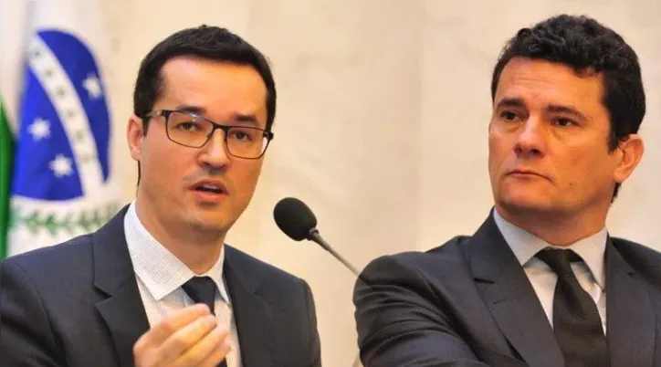 Deltan Dallagnol ao lado de Sérgio Moro