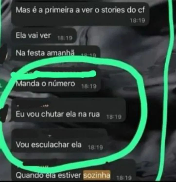 Ameaça foi revelada por prints publicados nas redes sociais