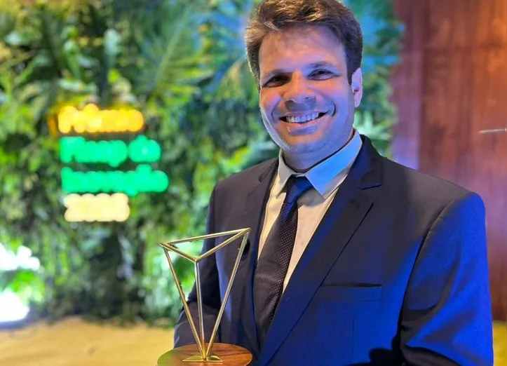 Marcos Machado durante a cerimônia do Prêmio FINEP de Inovação 2025, em Brasília