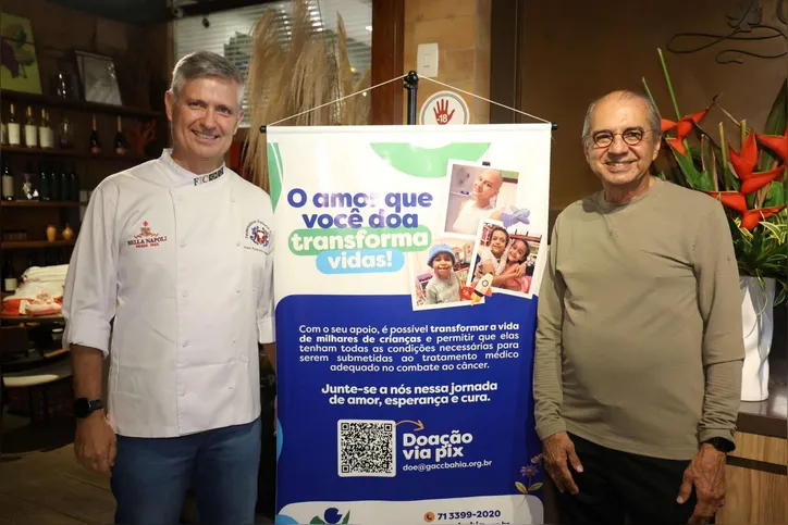 Gian Angelino e Roberto Sá Menezes durante a 4ª edição do Jantar do Bem