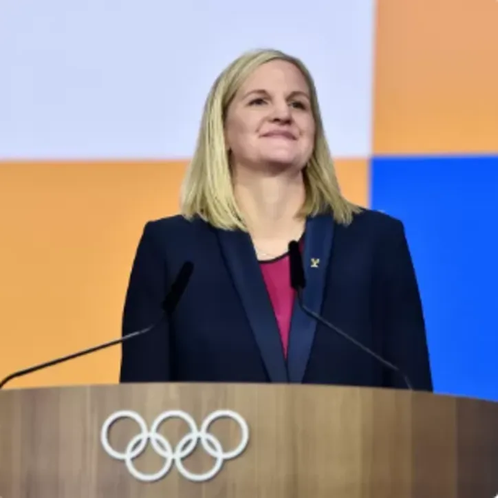 Primeira mulher eleita presidente do COI, Kirsty Coventry