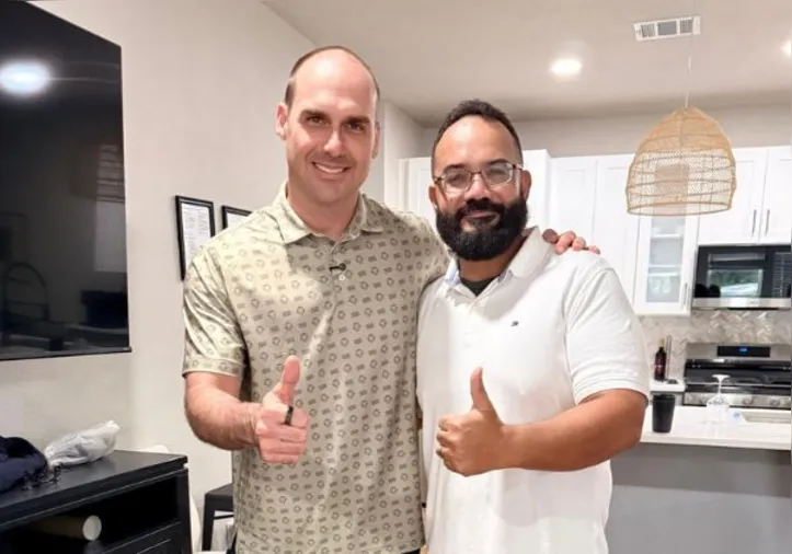 Eduardo Bolsonaro e Leandro de Jesus
