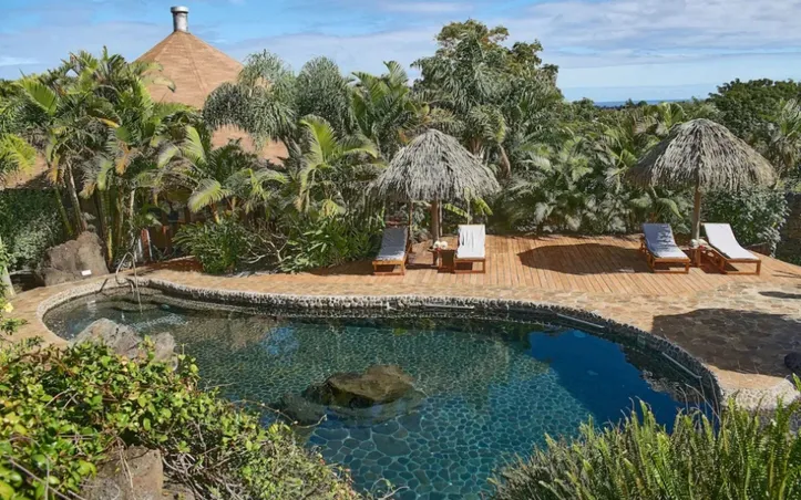 Registro de hotel luxuoso na ilha