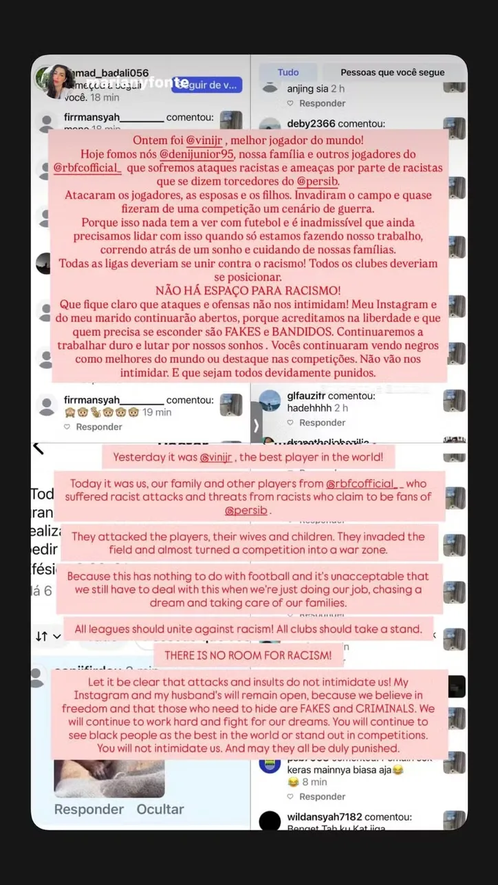 Imagem ilustrativa da imagem Ex-Vitória denuncia racismo na Ásia: "Parem de atacar minha família"