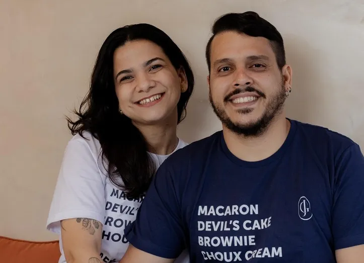 confeiteira Jeanne Garcia e Pierre Cardoso