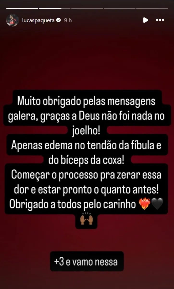 Imagem ilustrativa da imagem Flamengo perde Lucas Paquetá para partida contra o Vitória pela Copa do Brasil