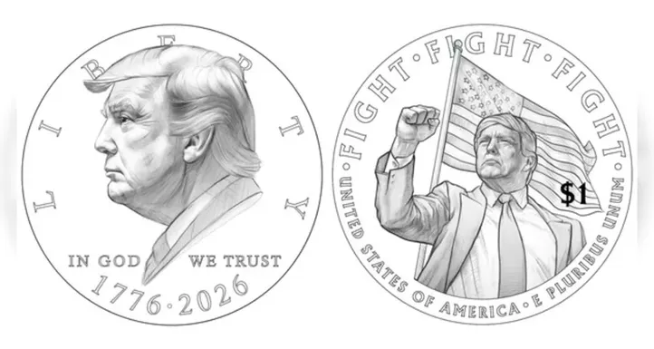 Moeda de US$ 1 em homenagem a Trump