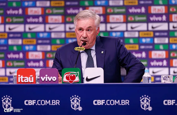 O técnico da Seleção Brasileira, Carlo Ancelotti