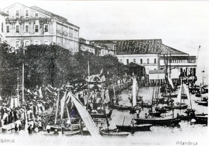 Alfândega de Salvador no século XIX. Cólera chegou pelo porto em 1855