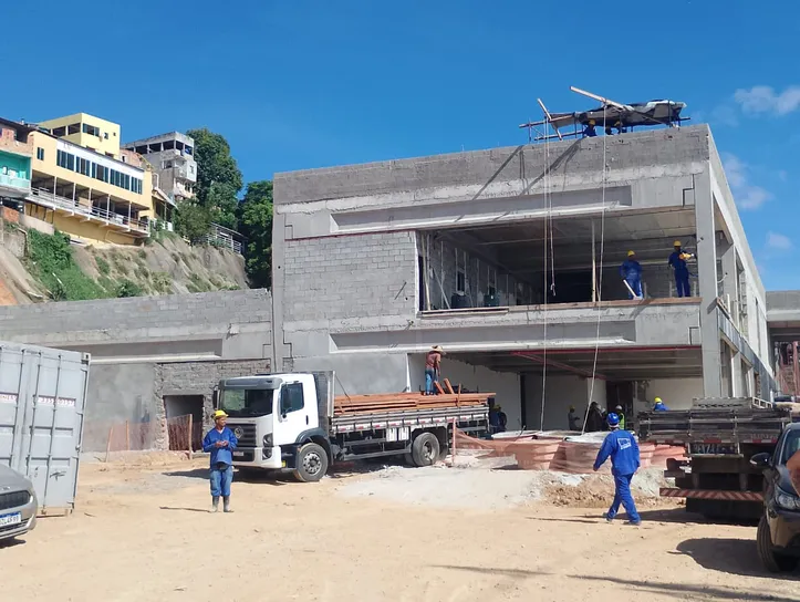 Canteiro de obras do CCO, no Lobato