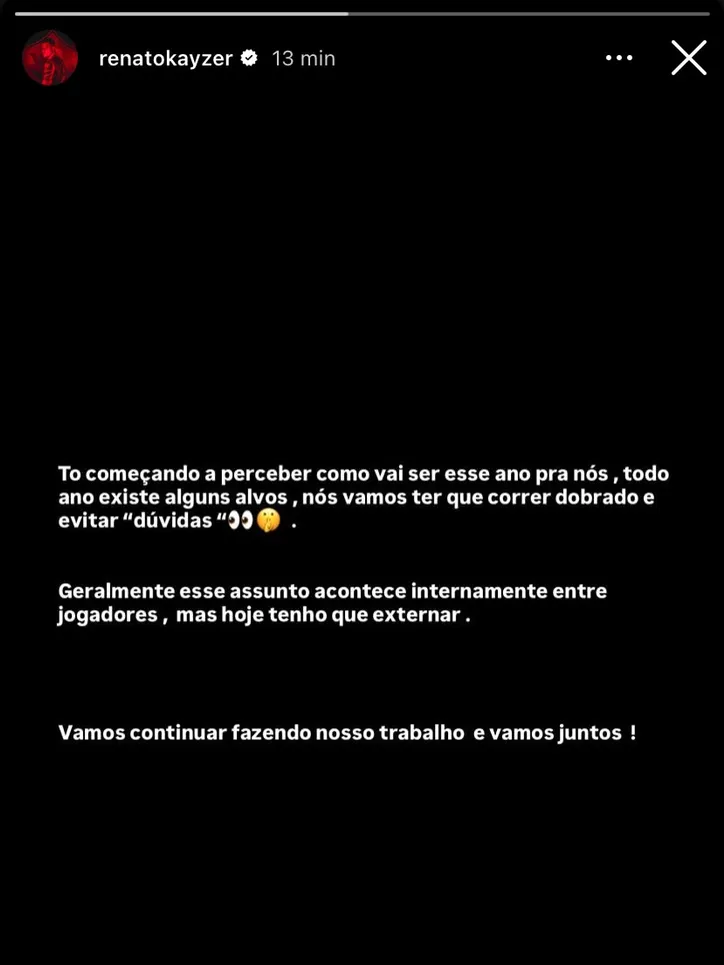 Renato Kayzer nas redes sociais