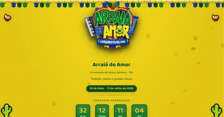 Portal especial do São João de Livramento de Nossa Senhora tem contagem regressiva para a realização do São João