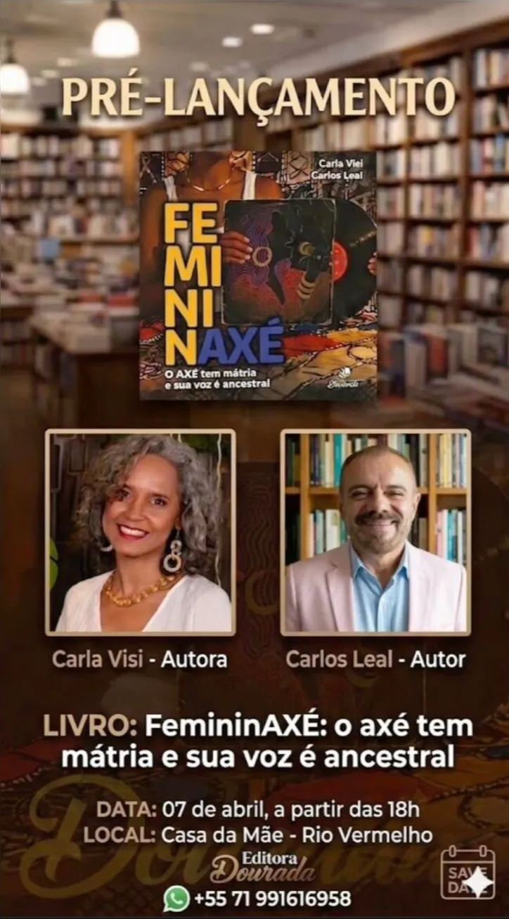 Detalhes do pré-lançamento do livro 'FemininAXÉ: o axé tem mátria e sua voz é ancestral'
