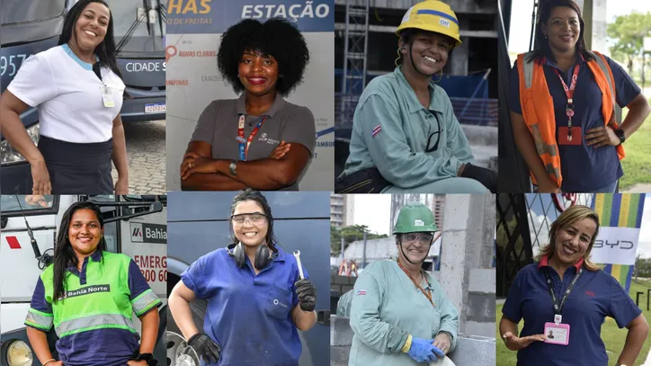 (dir) Letícia, Elizabeth, Madalena, Érica, Tiele, Emilly, Maria Marli e Magda