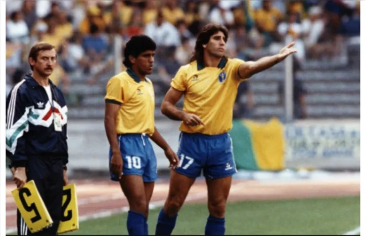 Renato Gaúcho em campo pela Seleção Brasileira