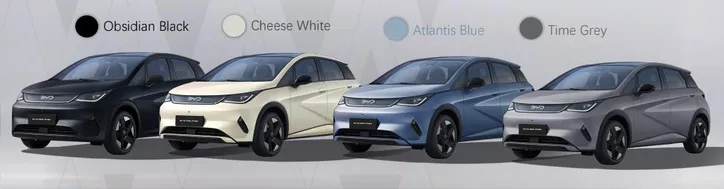 Cores do novo BYD Dolphin Special Edition