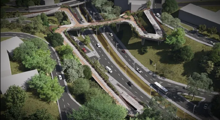 Passarela fará a ligação direta entre o Vale do Canela, UFBA e o
bairro da Graça; extensão aproximada do equipamento será de 480m, com rampas contínuas e
acessíveis.