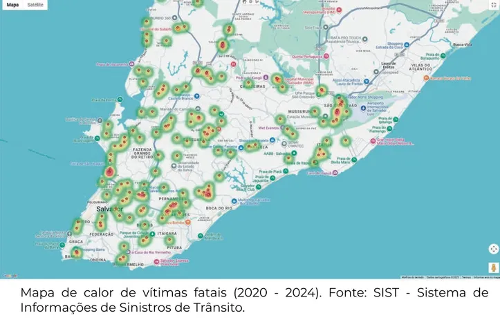 Imagem ilustrativa da imagem O mapa das mortes no trânsito de Salvador; conheça as avenidas mais perigosas