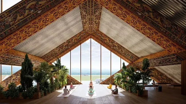 O Aeroporto Internacional de Gelephu terá espaço voltado para yoga