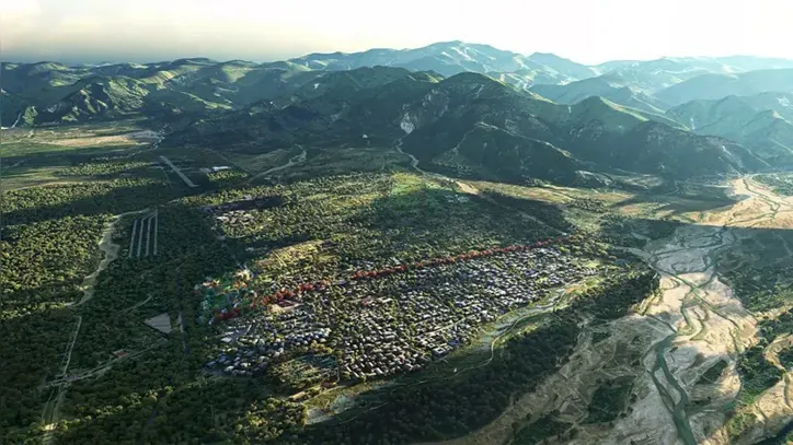 Representação da 'Cidade da Atenção Plena de Gelephu',