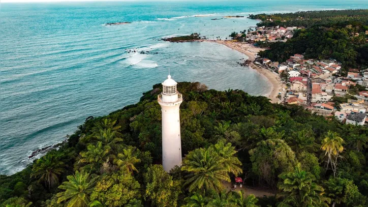 Vista aérea de Morro de São Paulo, na Bahia