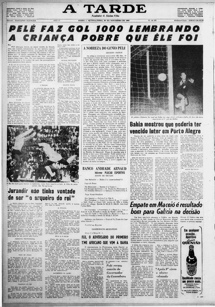 Cobertura do gol mil de Pelé