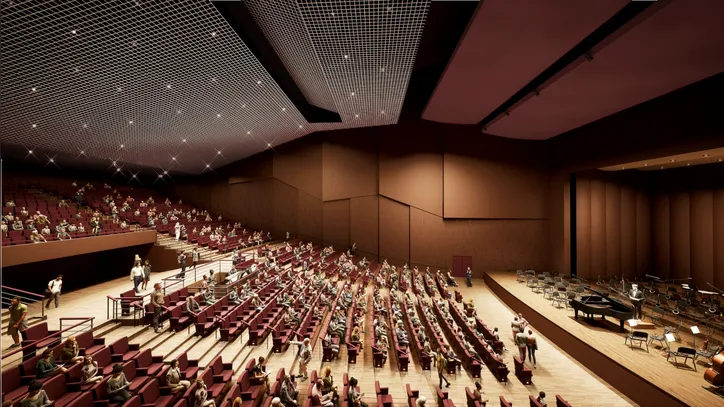 Projeto da Sala Principal do TCA após as obras