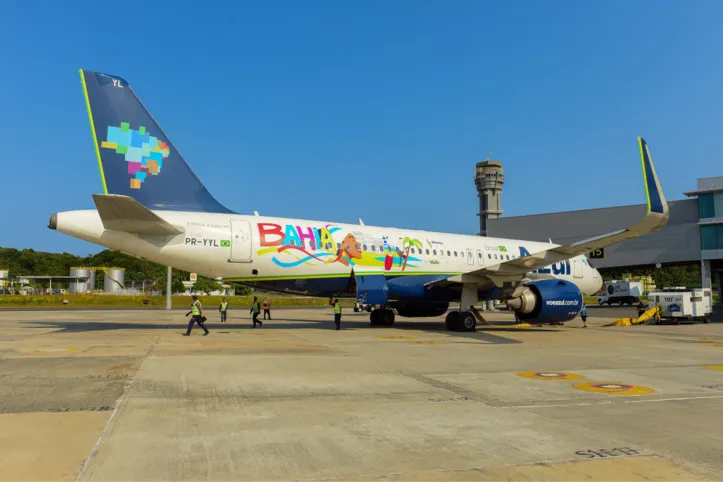 Avião da Azul em homenagem à Bahia